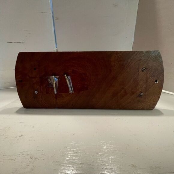 Wooden Gracie Oaks wall mounted paper towel roll holder dispenser/display shelf - Picture 3 of 10